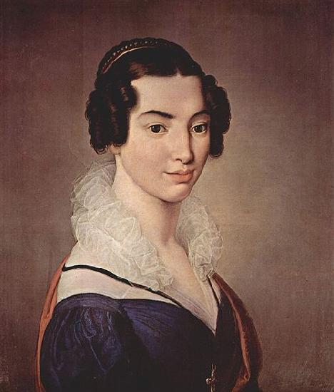 Francesco Hayez Portrat der Antonietta Vitali Sola. oil painting image